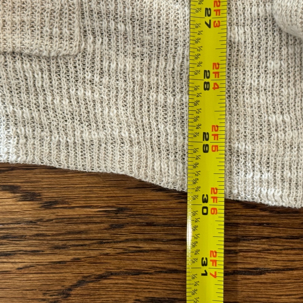 NWOT Eileen Fisher S Beige Cotton/Linen Open Cardigan - Picture 7 of 7
